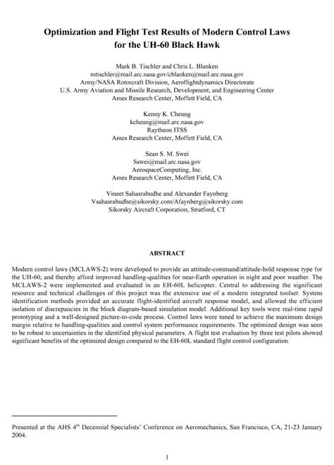 uh 60 sikorsky evaluation test drop|Optimization and Flight Test Results of Modern Control Laws .